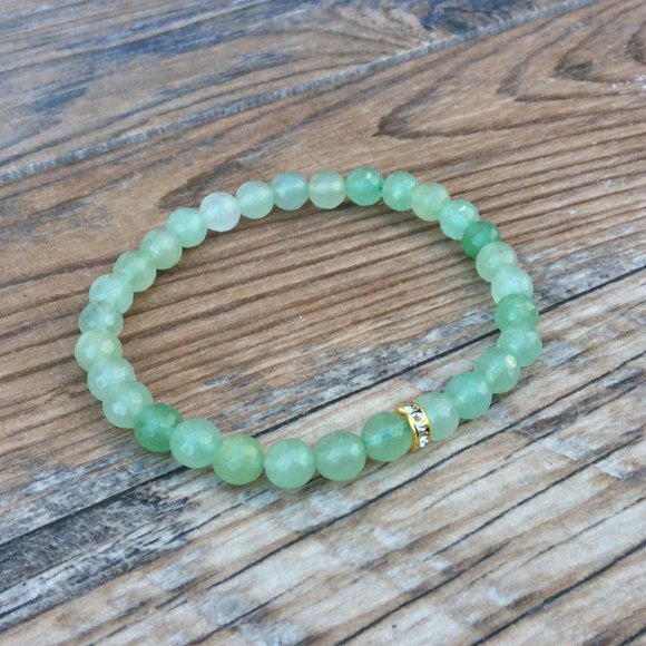 Green Aventurine bracelet, heart chakra, healing bracelet - Picture 2 of 9
